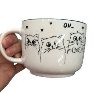 Cat-Themed White Mug